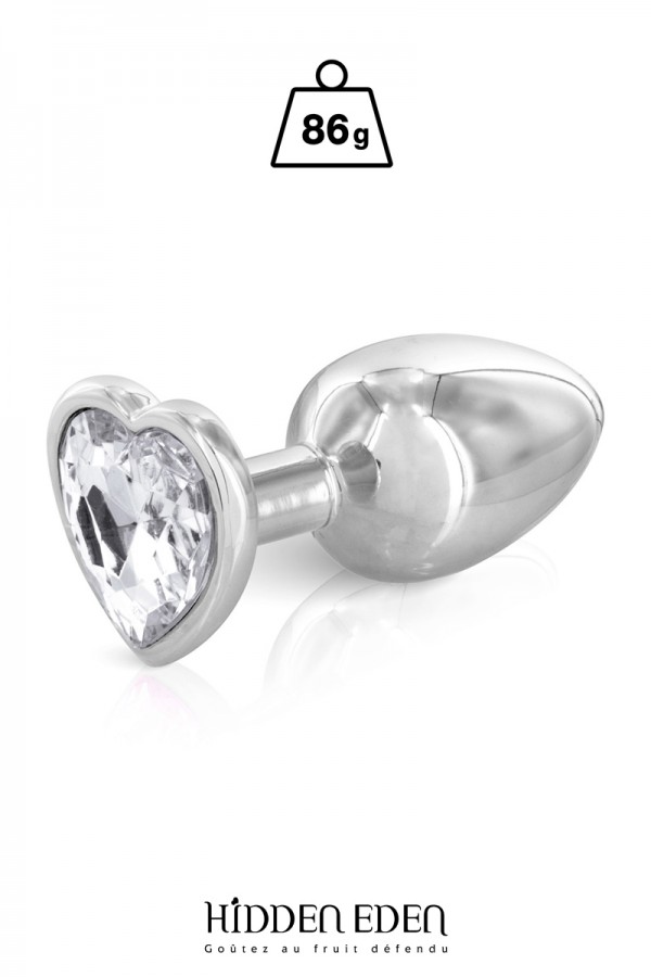 Plug bijou coeur aluminium M - Hidden Eden