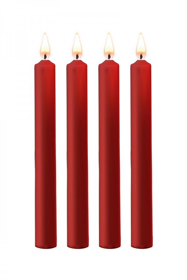 4 bougies SM rouges Large - Ouch!