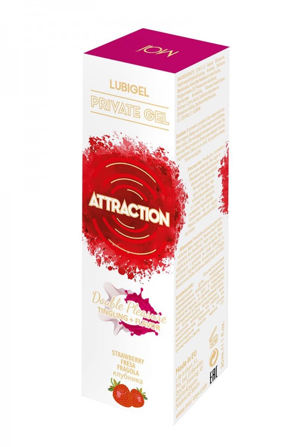 Lubrifiant stimulant fraise - Attraction