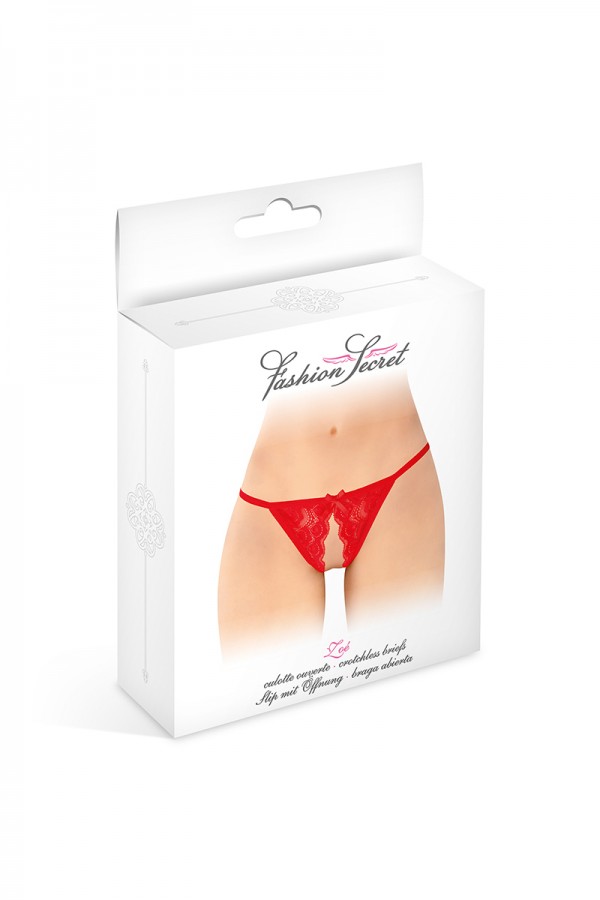 Culotte ouverte Zoé rouge - Fashion Secret
