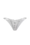 String ouvert à strass blanc