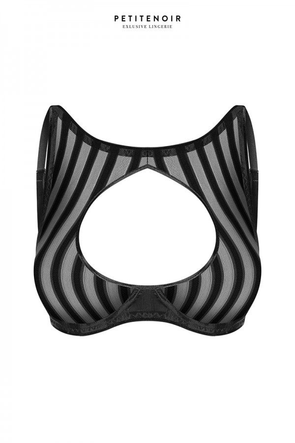 Soutien-gorge brassière tulle rayé