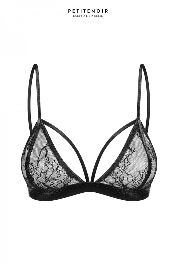 Soutien-gorge triangle dentelle et velours