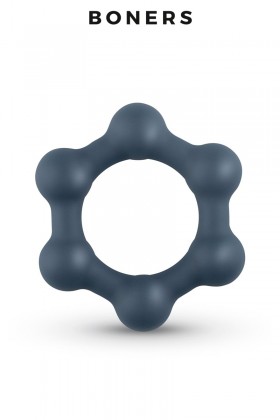 Cockring Hexagonal avec billes en acier - Boners