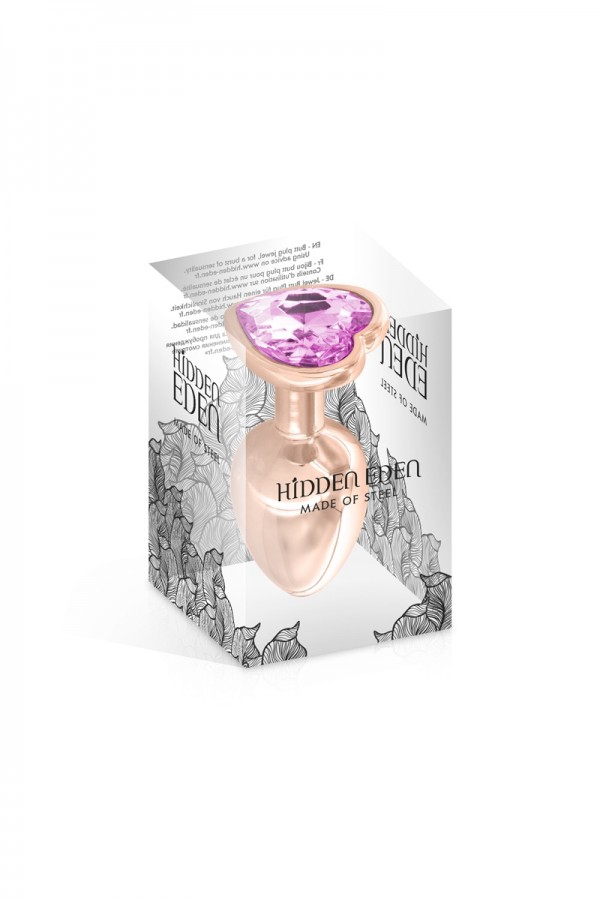 Plug bijou coeur aluminium rose gold S - Hidden Eden