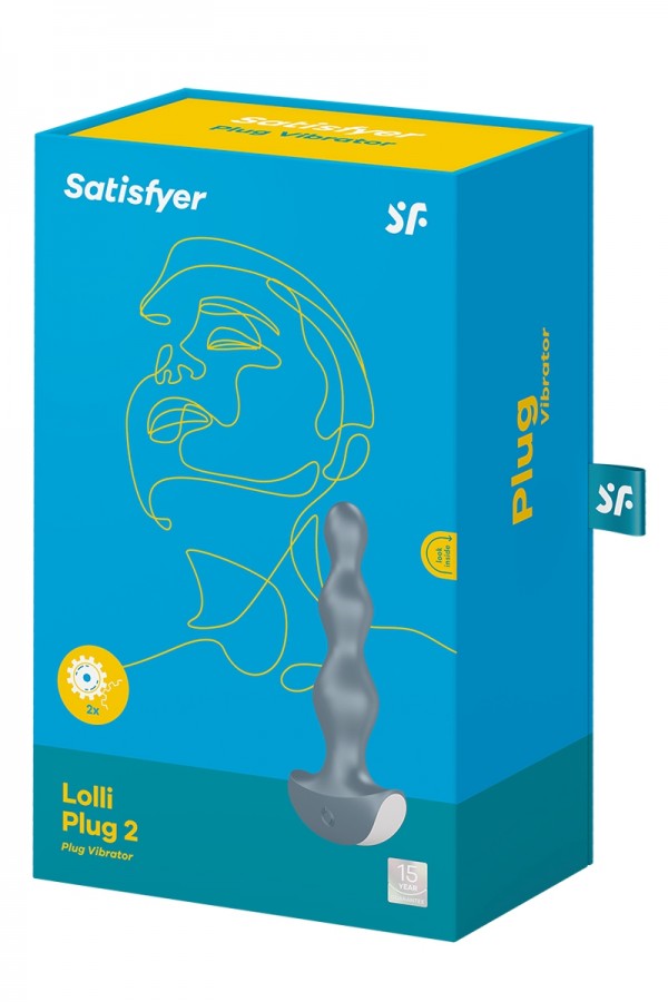 Plug anal vibrant Lolli Plug 2 gris - Satisfyer