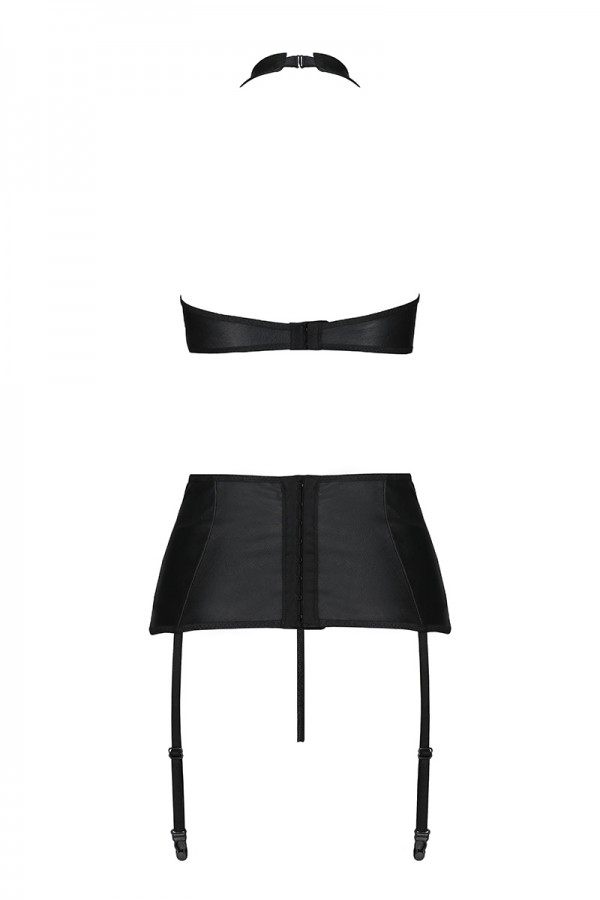 Ensemble sexy faux cuir Nancy - Passion