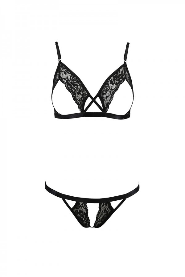 Ensemble sexy ouvert Diabolina - Passion