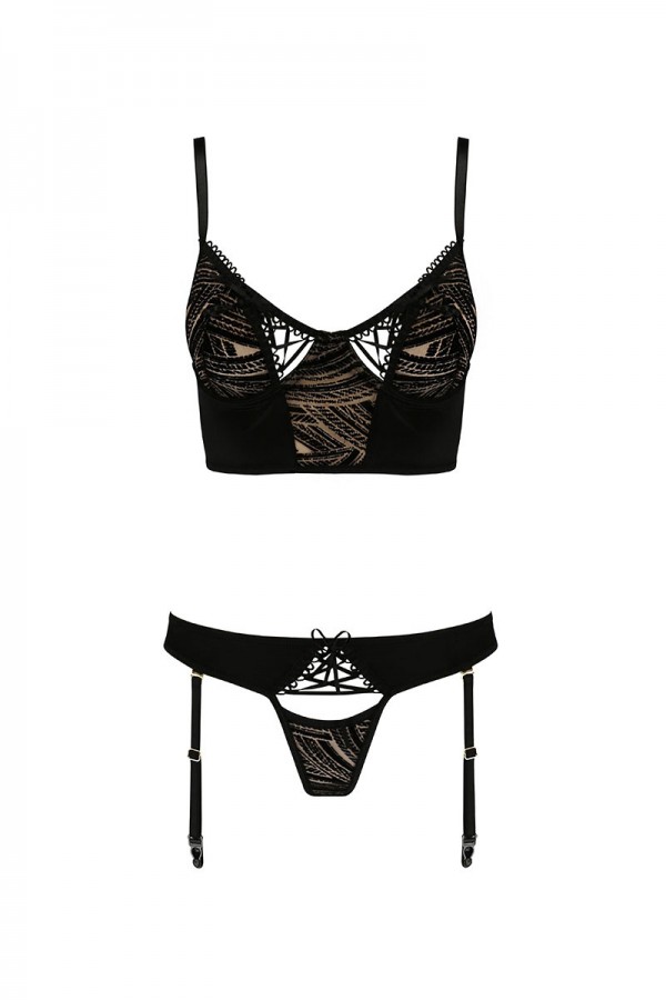 Ensemble culotte à jarretelles et bustier Lara - Casmir