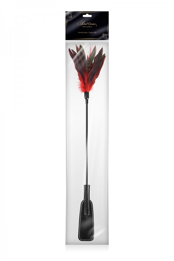 Tapette à plumes rouges et noires - Sweet caress