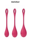 Kit d'entrainement pelvien Yoni Power 1 Rouge - Satisfyer