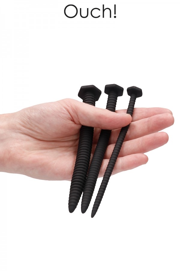 Set de 3 plugs urétraux Grandes Vis - Ouch!