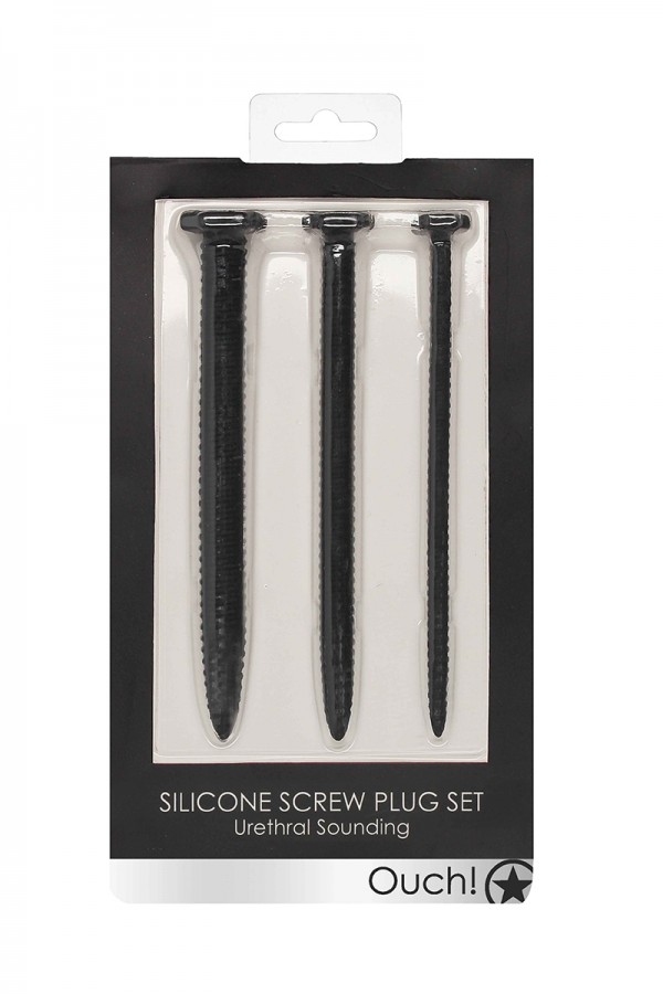 Set de 3 plugs urétraux Grandes Vis - Ouch!