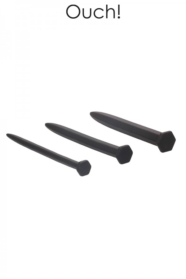 Set de 3 plugs urétraux Grands clous - Ouch!