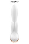 Vibro Rabbit connecté Double Flex blanc - Satisfyer