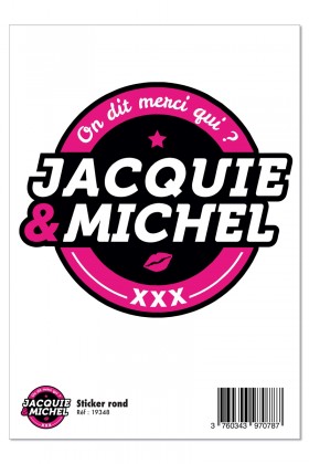 Grand sticker J&M rond noir