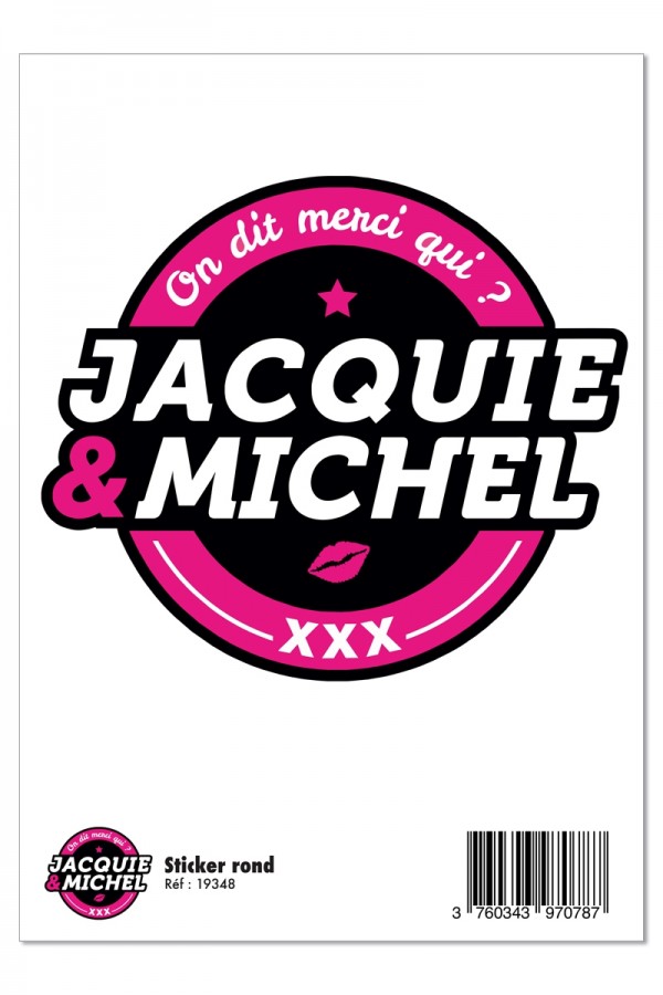 Grand sticker J&M rond noir