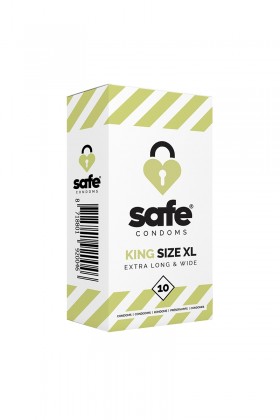 10 préservatifs Safe King Size XL