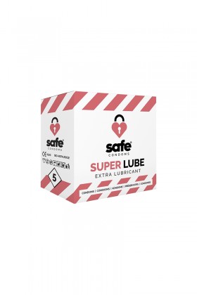 5 préservatifs Safe Super Lube