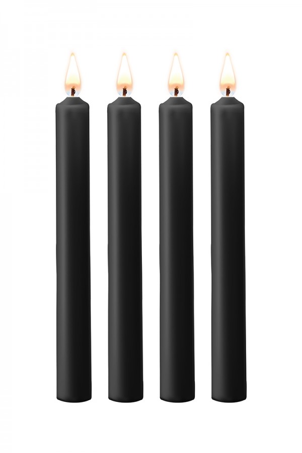 4 bougies SM noires Large - Ouch!