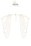 Bijoux épaules et dos en chainettes métalliques dorées