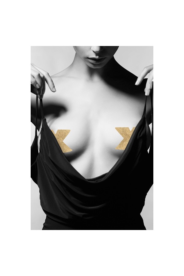 Bijoux de seins Flash Croix Or