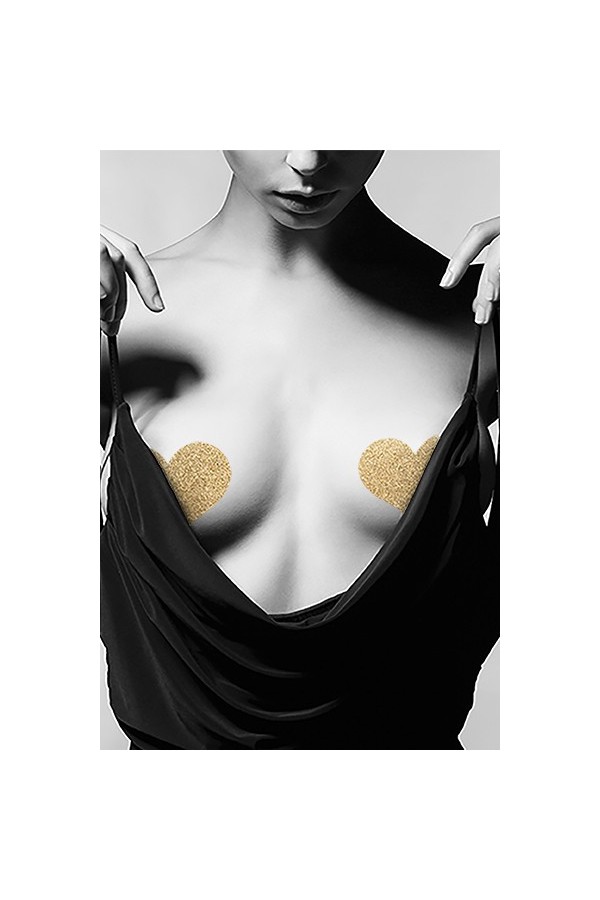 Bijoux de seins Flash Coeur Or