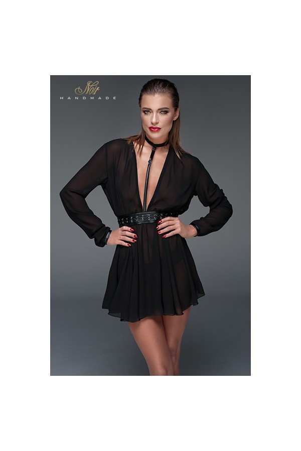 Minirobe choker en mousseline F150