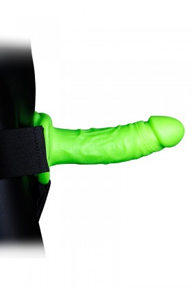 Gode-ceinture creux phosphorescent 18cm - Ouch
