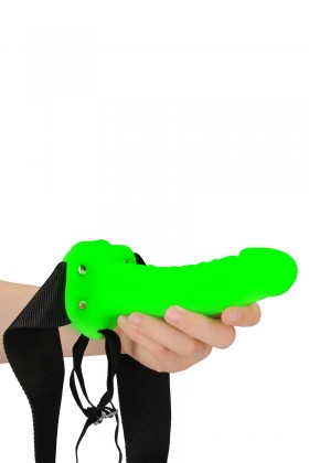 Gode-ceinture creux phosphorescent 18cm - Ouch