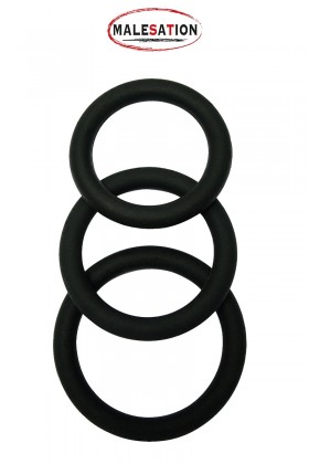 Set 3 CockRings silicone - Malesation