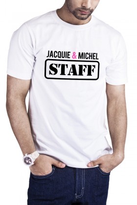 T-shirt Jacquie et Michel Staff - blanc