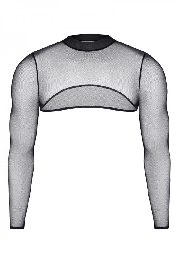 Crop top tulle noir transparent - Regnes