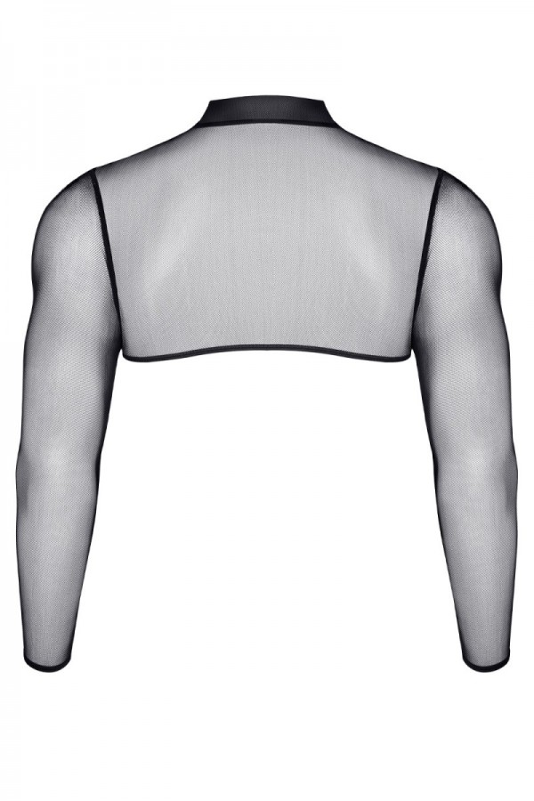 Crop top tulle noir transparent - Regnes
