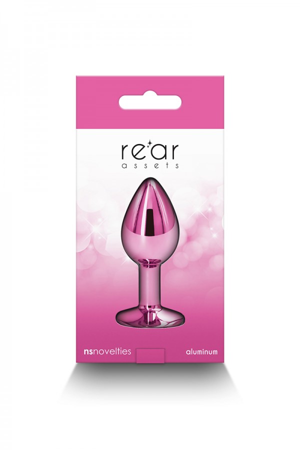 Plug bijou aluminium chromé rose S