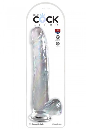 Gode XXL 30,5 x 5,1 cm Clear - King Cock