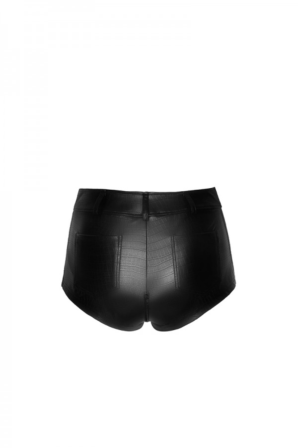 Short échancré F318 wetlook effet croco
